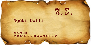 Nyéki Dolli névjegykártya
